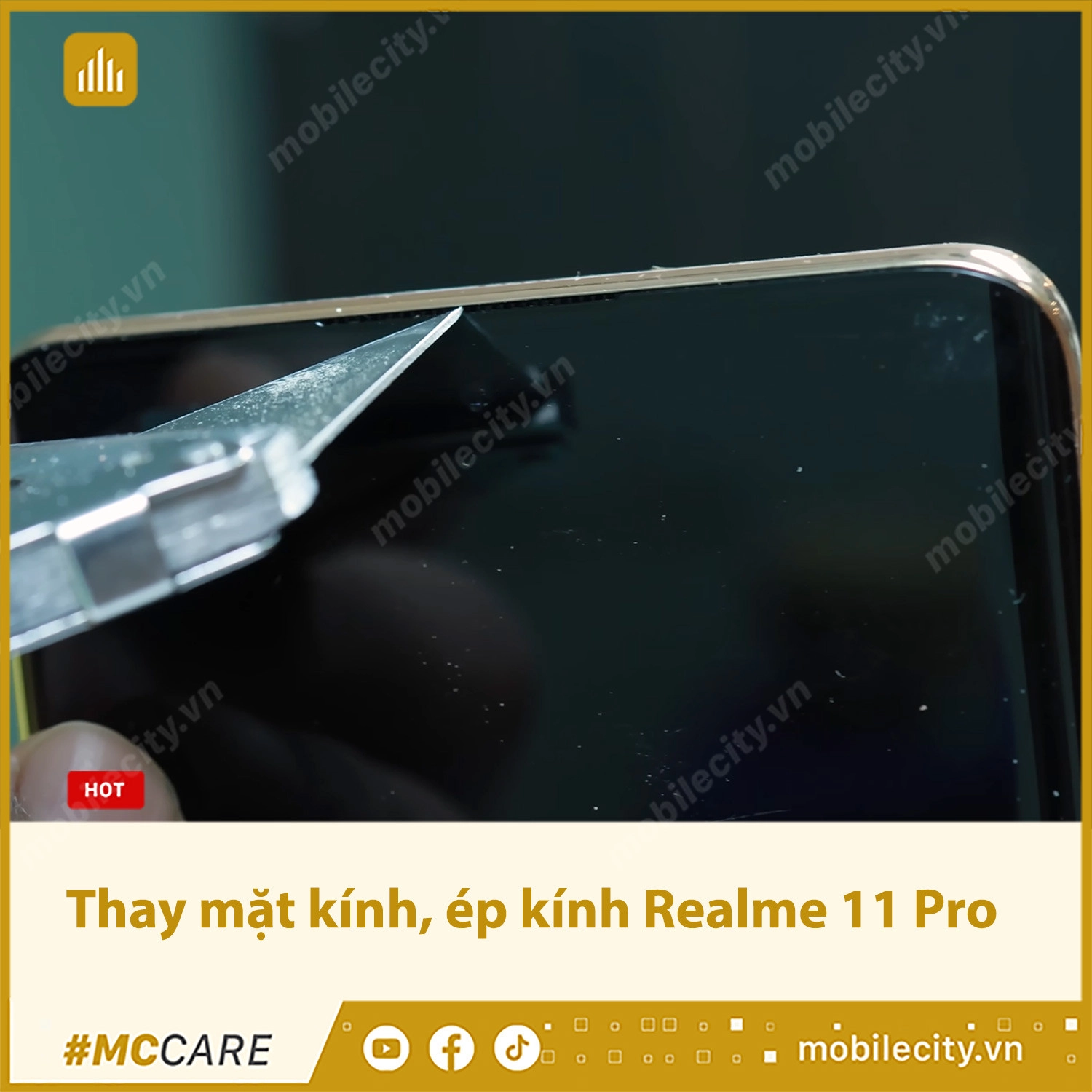 Thay mặt kính, ép kính Realme 11 Pro