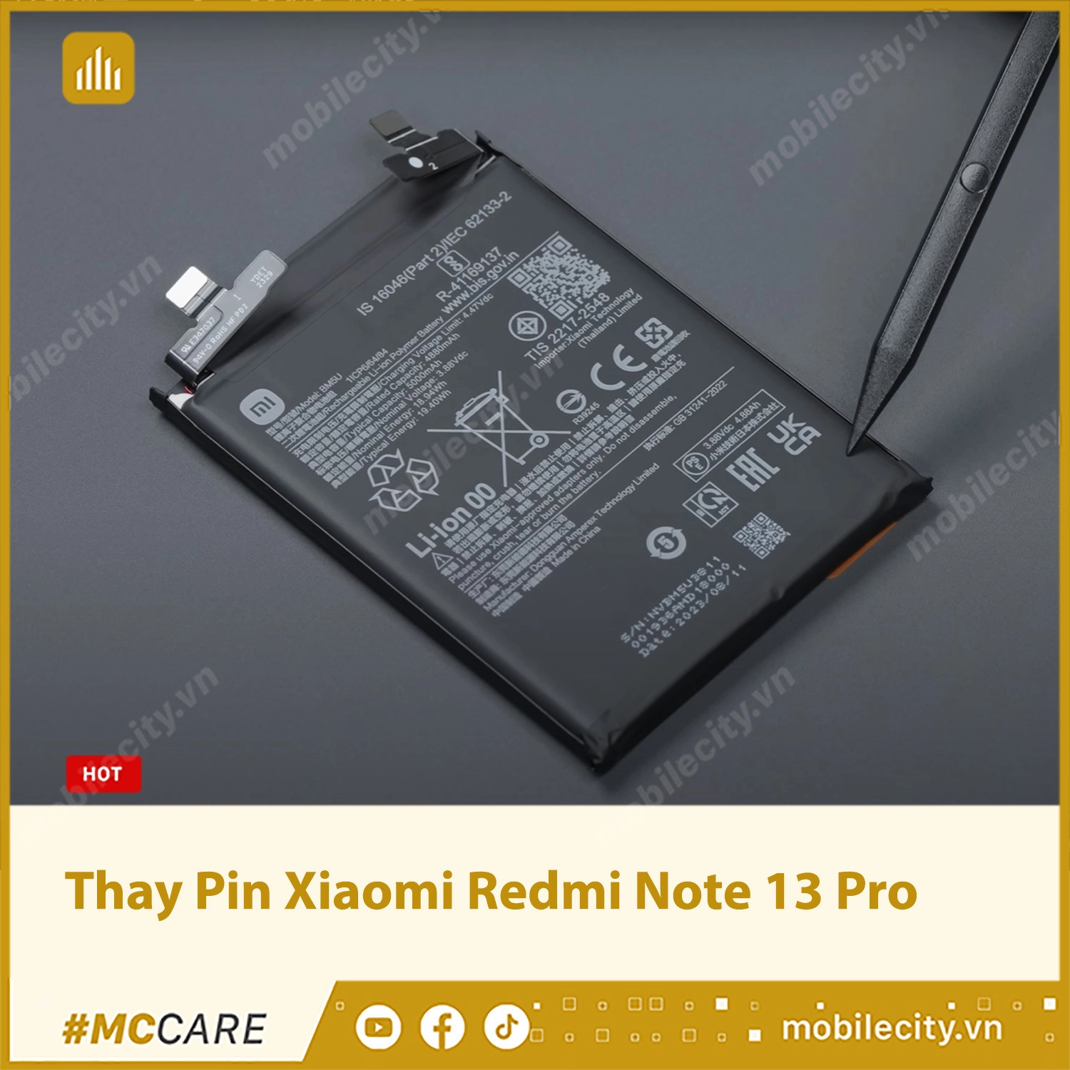 Thay Pin Xiaomi Redmi Note 13 Pro