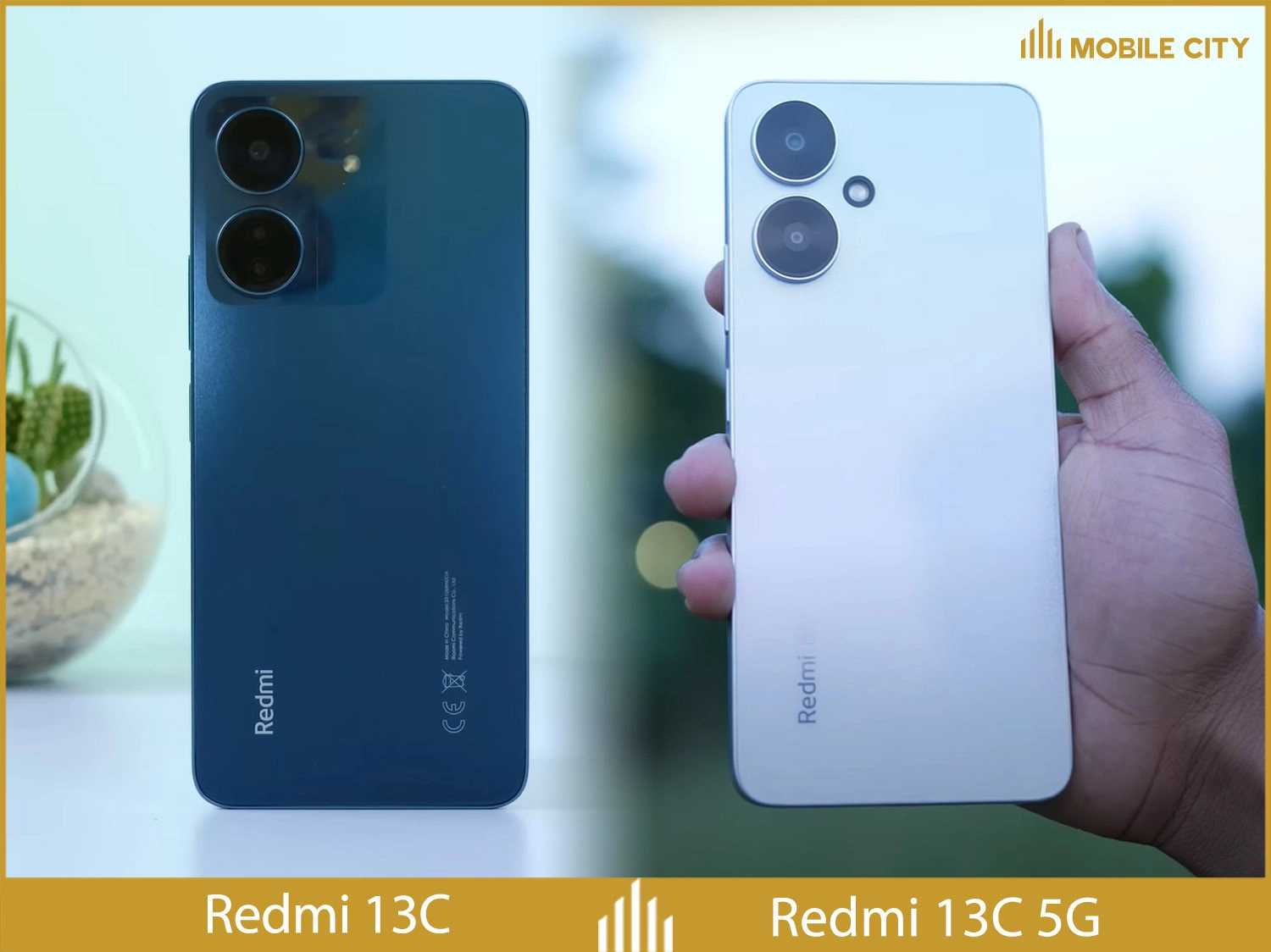 Redmi 13C 5G có camera: 50MP + 0.08MP; Camera Redmi 13C 50MP + 2MP