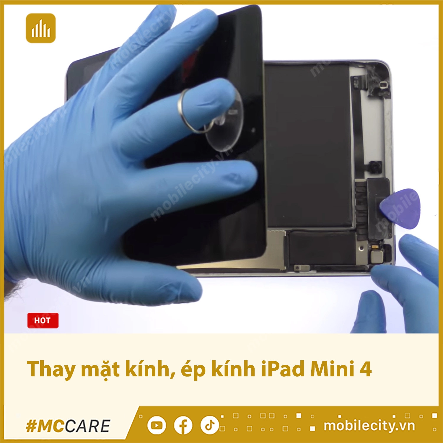 Thay mặt kính, ép kính iPad Mini 4