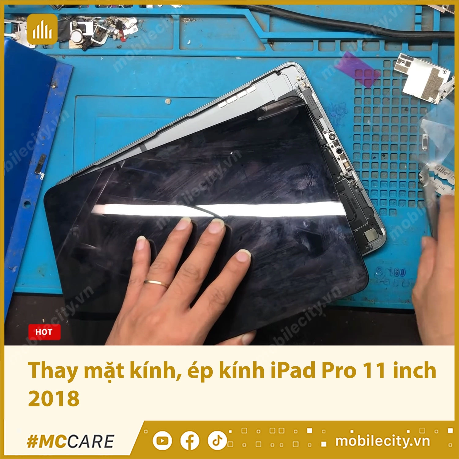 Thay mặt kính, ép kính iPad Pro 11 inch 2018