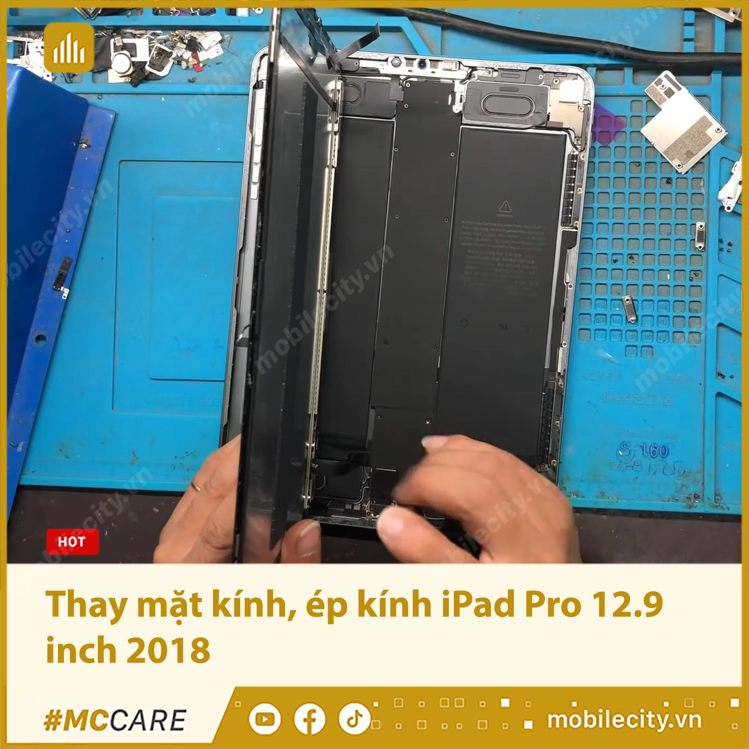 Thay mặt kính, ép kính iPad Pro 12.9 inch 2018