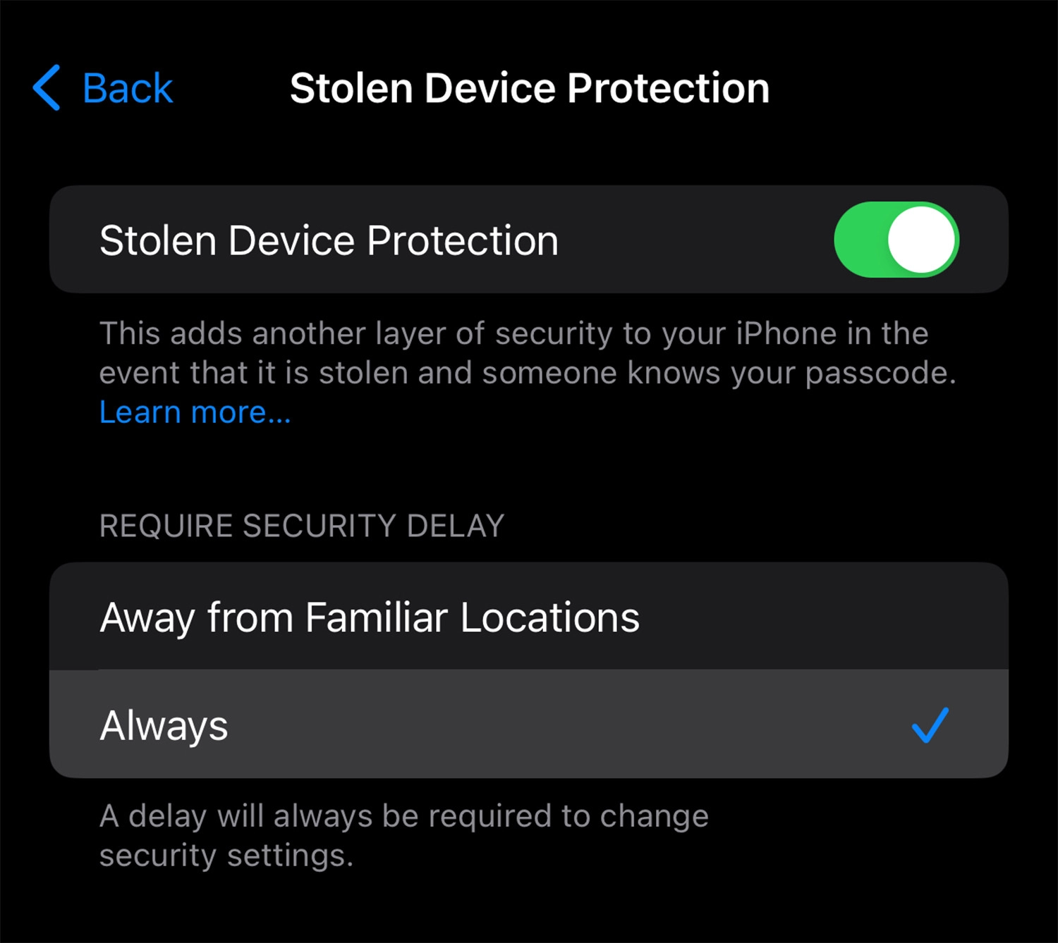 Bật tính năng bảo vệ thiết bị khi bị đánh cắp trên iOS 17.4 Beta
