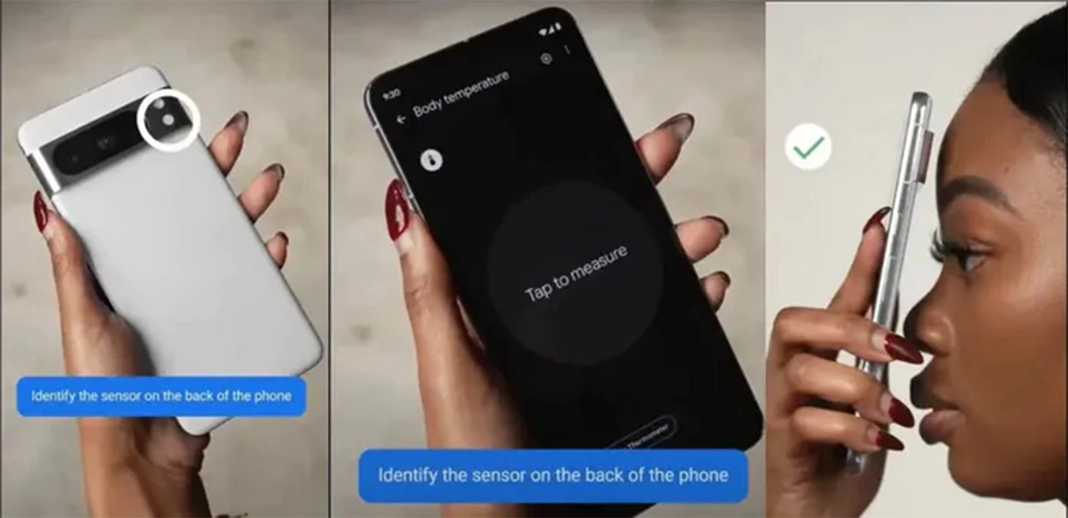 Đo nhiệt độ bằng cách vuốt điện thoại qua trán