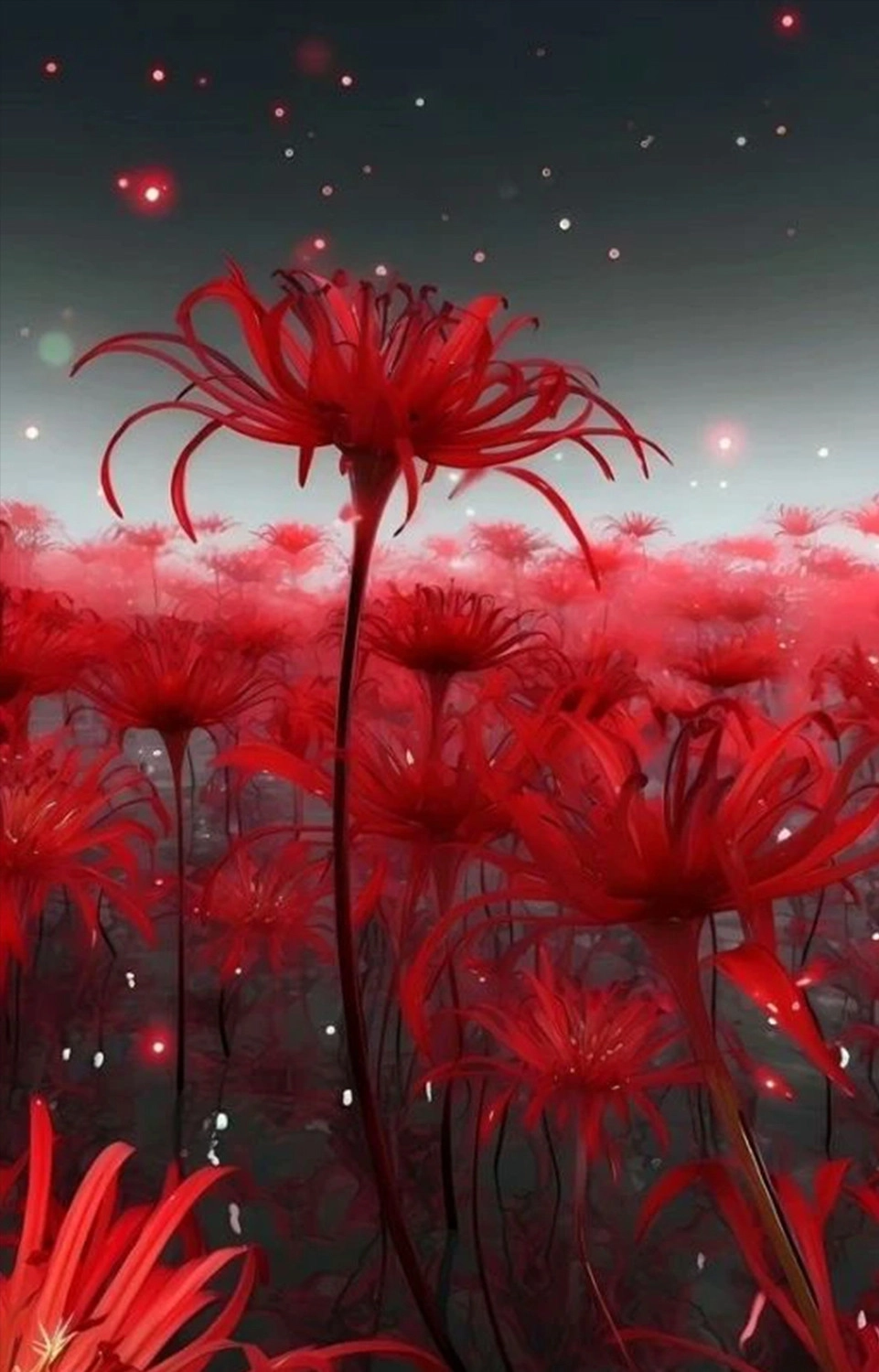  Wallpaper hoa bỉ ngạn đỏ anime tải về điện thoại