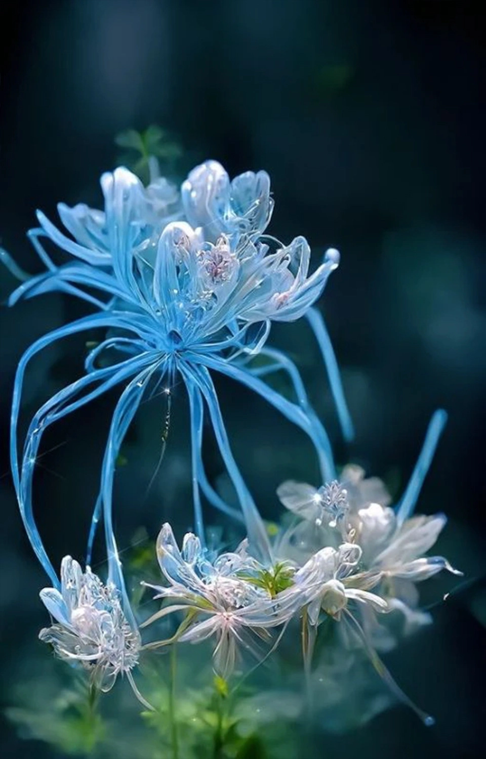  Ảnh nền hoa bỉ ngạn xanh 3D ảo diệu