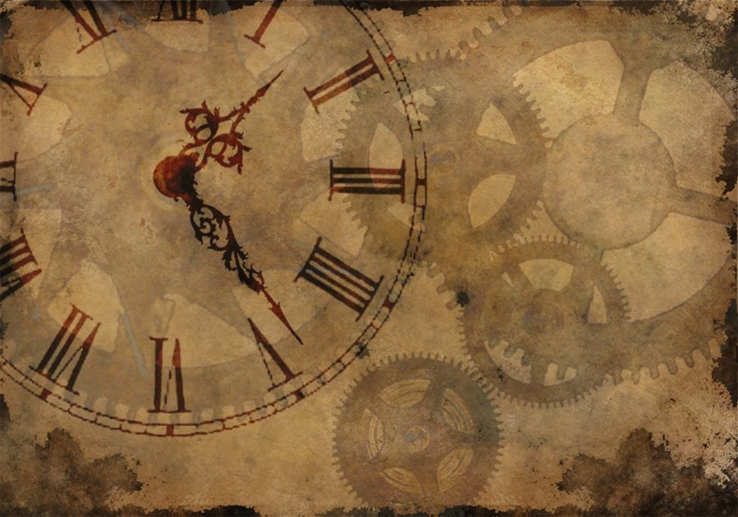 Hình nền cổ điển Powerpoint về lịch sử đồng hồ cổ