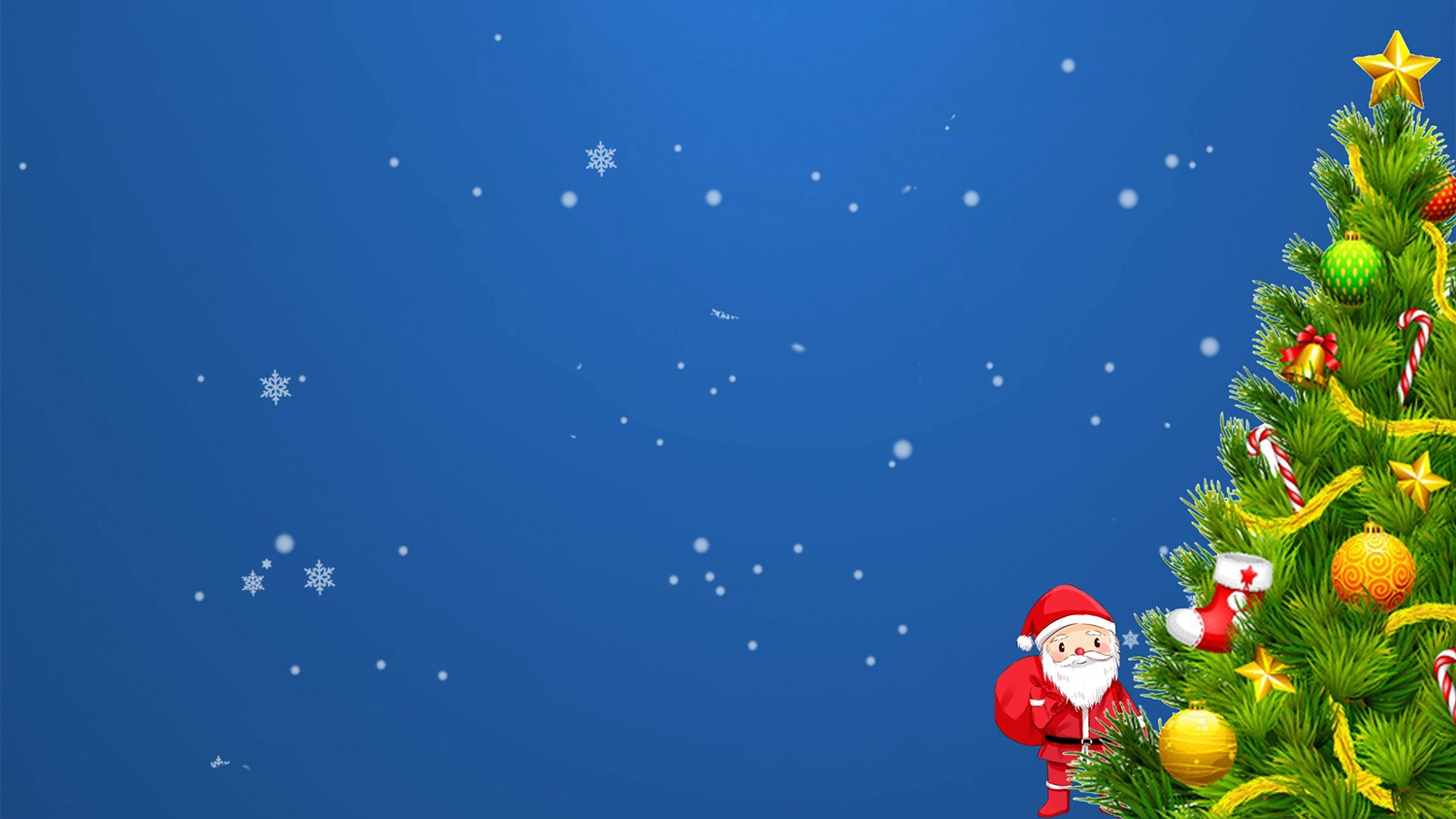 Hình nền Giáng Sinh màu xanh dương ông già Noel