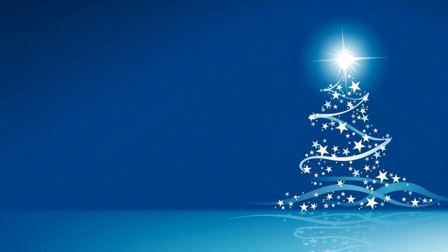 Hình nền Giáng Sinh màu xanh dương cây thông lấp lánh