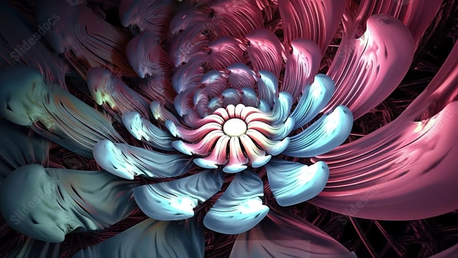 Hình nền trừu tượng Powerpoint hoa lá nghệ thuật