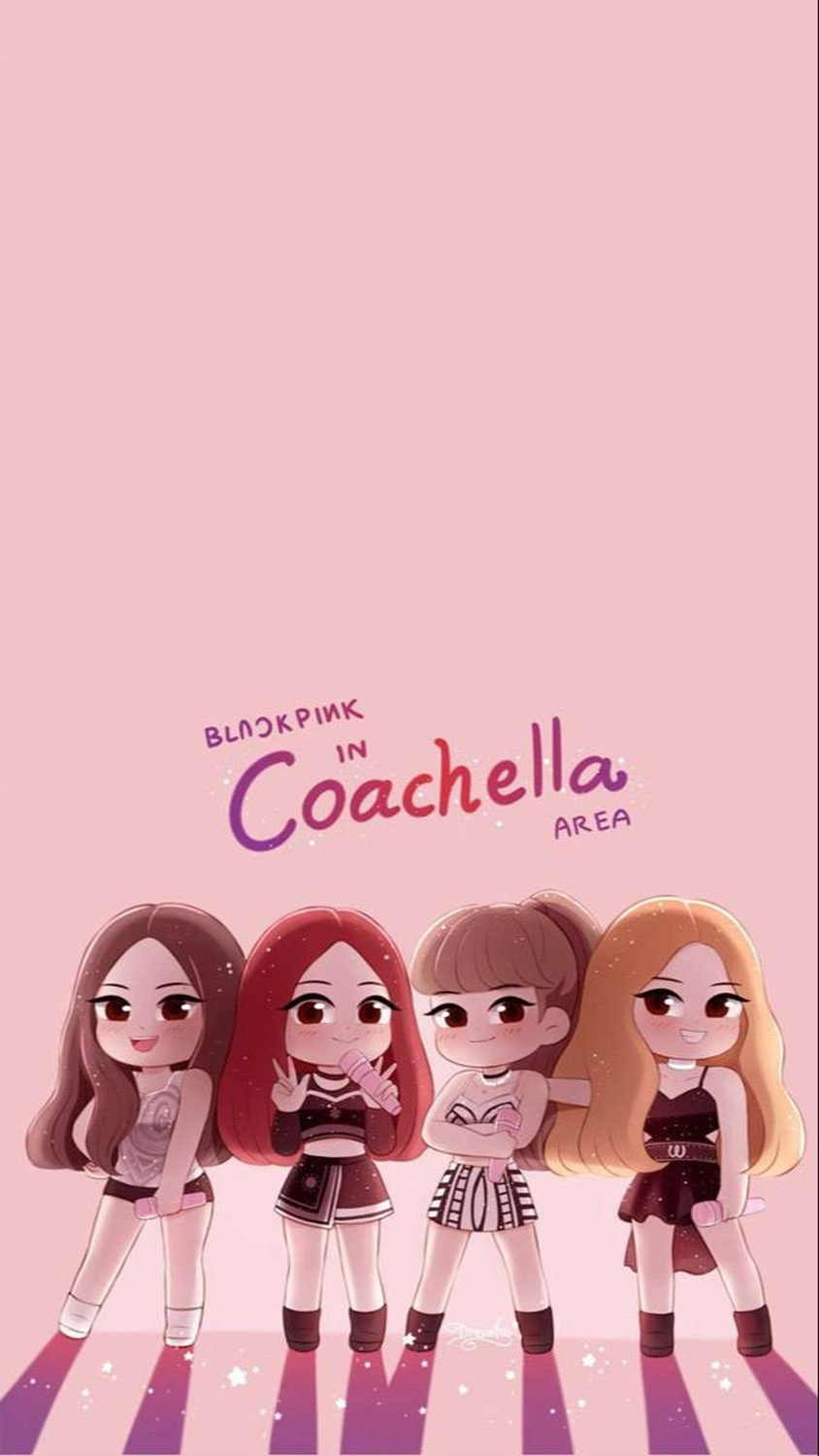 Hình nền điện thoại nhóm Blackpink chibi đẹp nhất