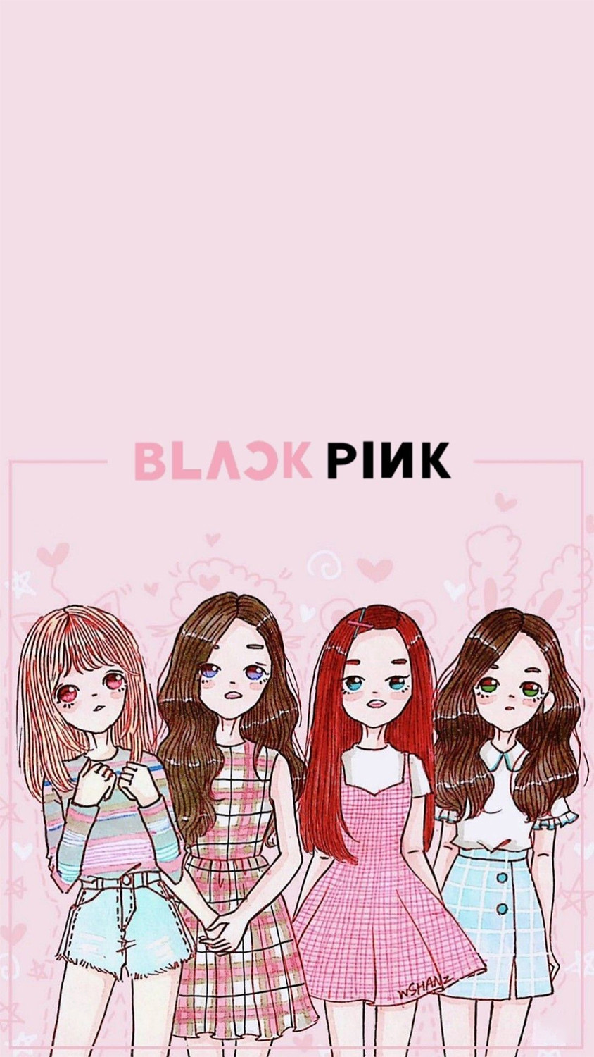 Hình nền điện thoại nhóm Blackpink chibi