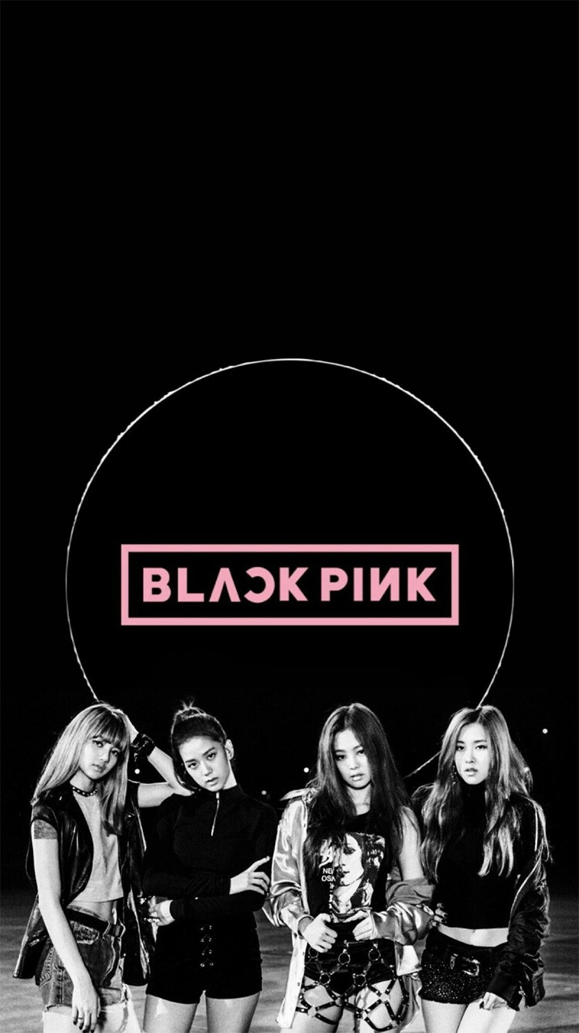 Hình nền điện thoại nhóm Blackpink đen trắng