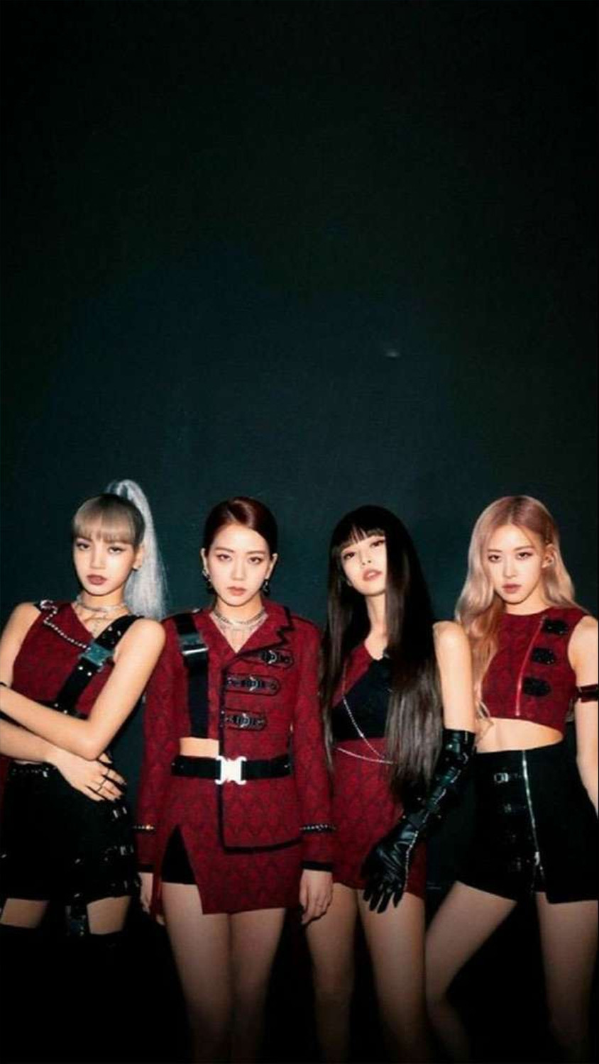 Hình nền điện thoại nhóm Blackpink nền đen