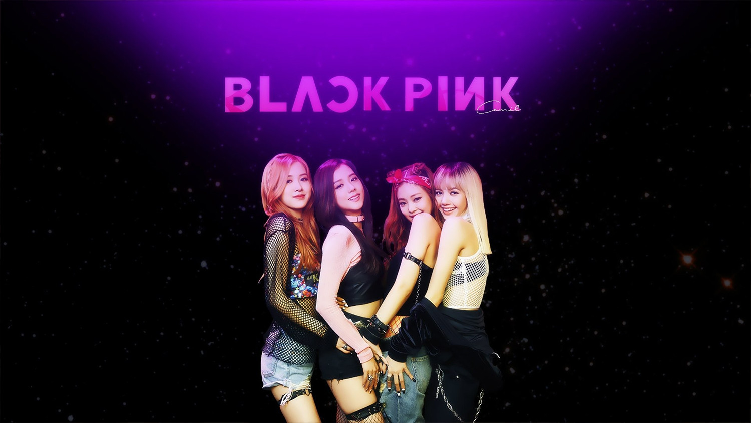 Hình nền máy tính nhóm Blackpink vui tươi