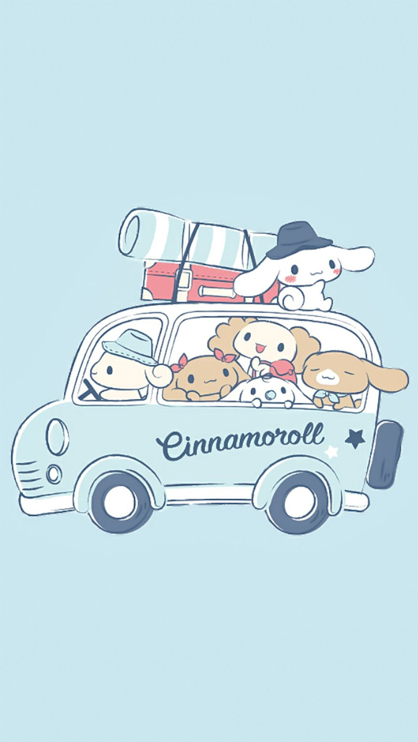 Hình nền điện thoại nhân vật Cinnamoroll đi chơi