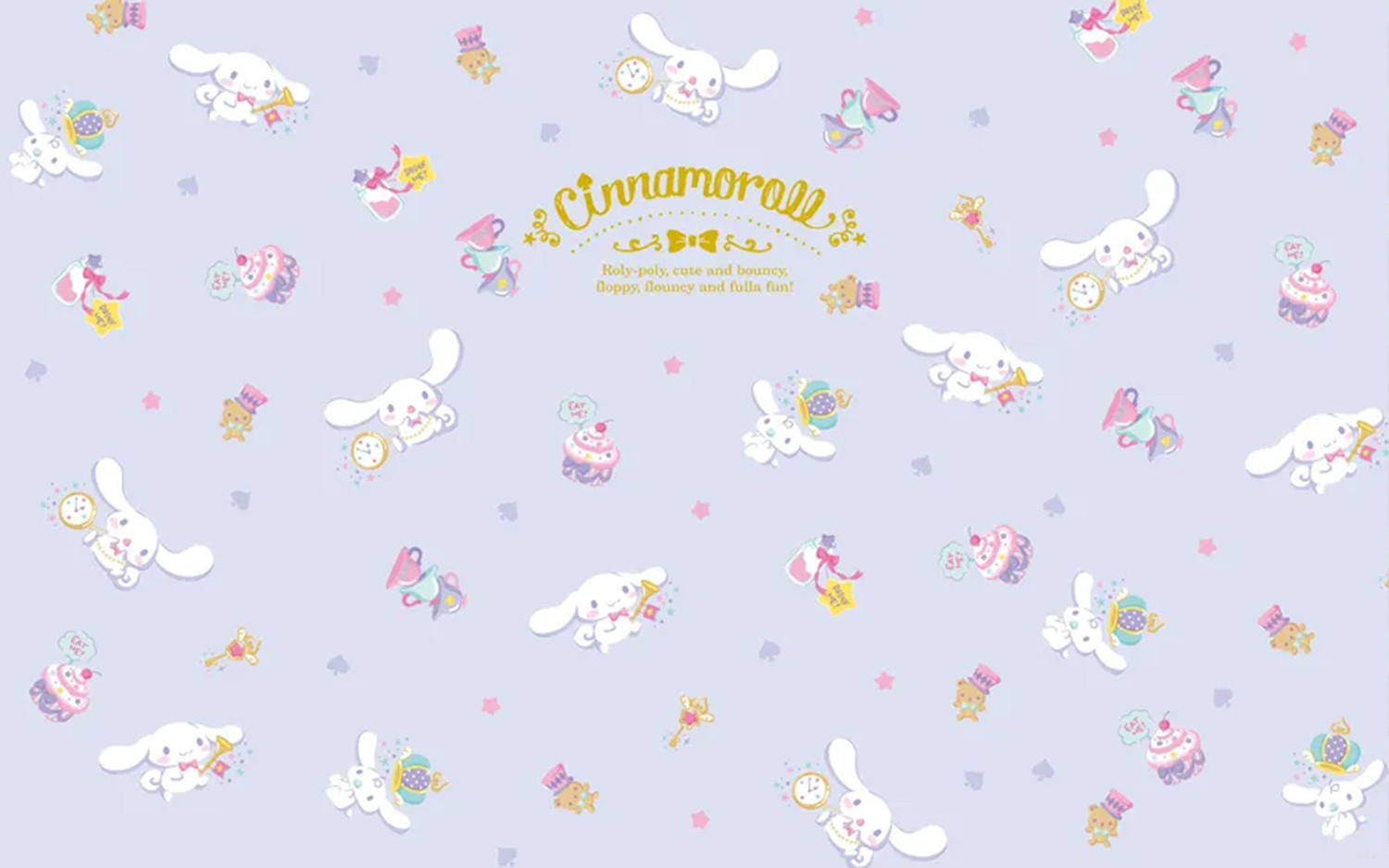 Hình nền máy tính nhân vật Cinnamoroll nền tím