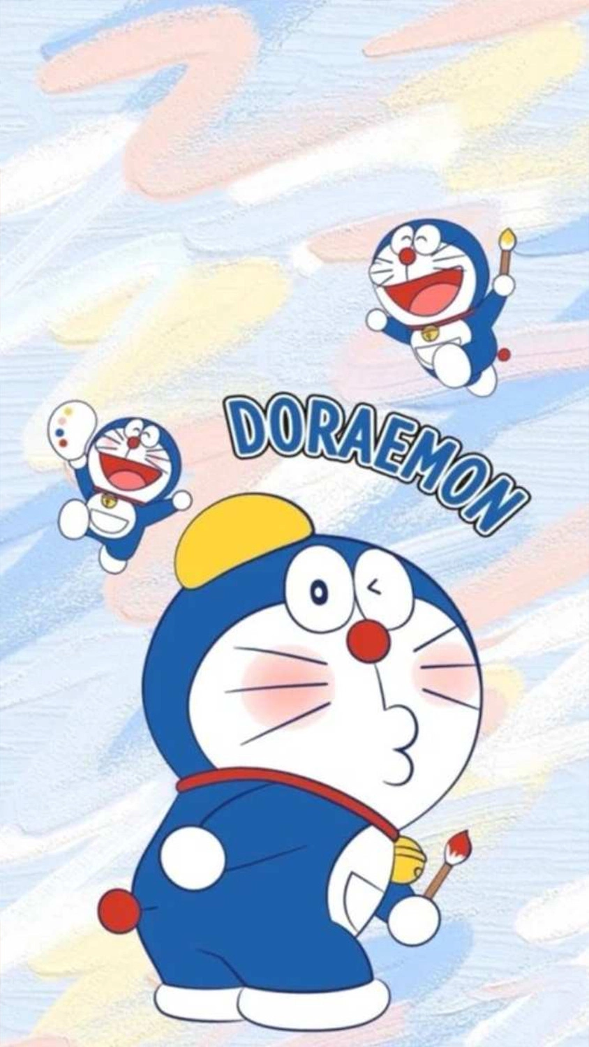 Hình nền điện thoại cảm ứng chú mèo máy Doremon độc lạ