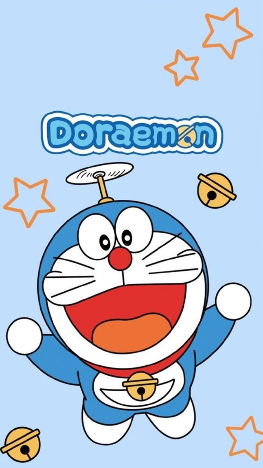 Hình nền điện thoại cảm ứng chú mèo máy Doremon siêu cute