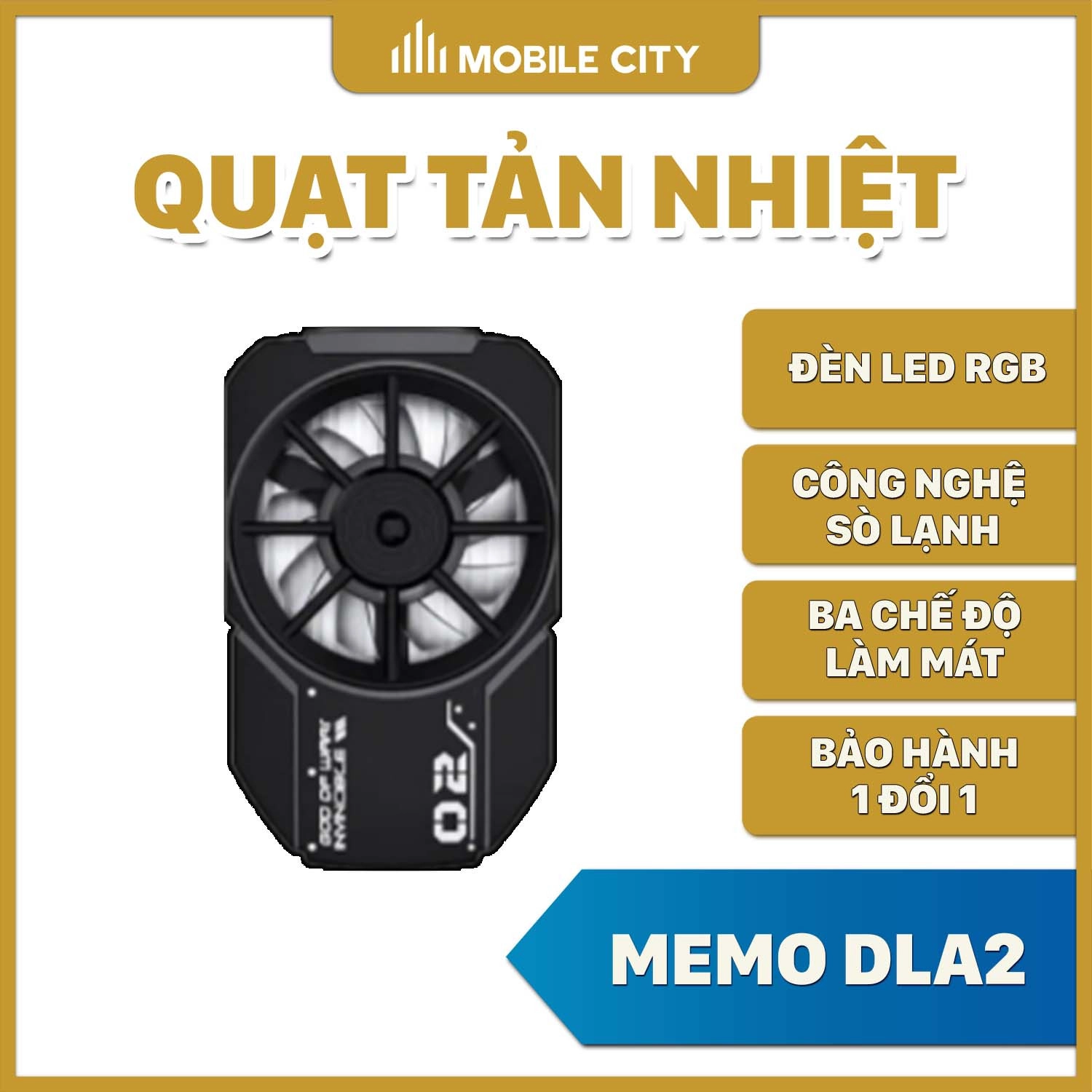 Quạt tản nhiệt điện thoại MEMO DLA2