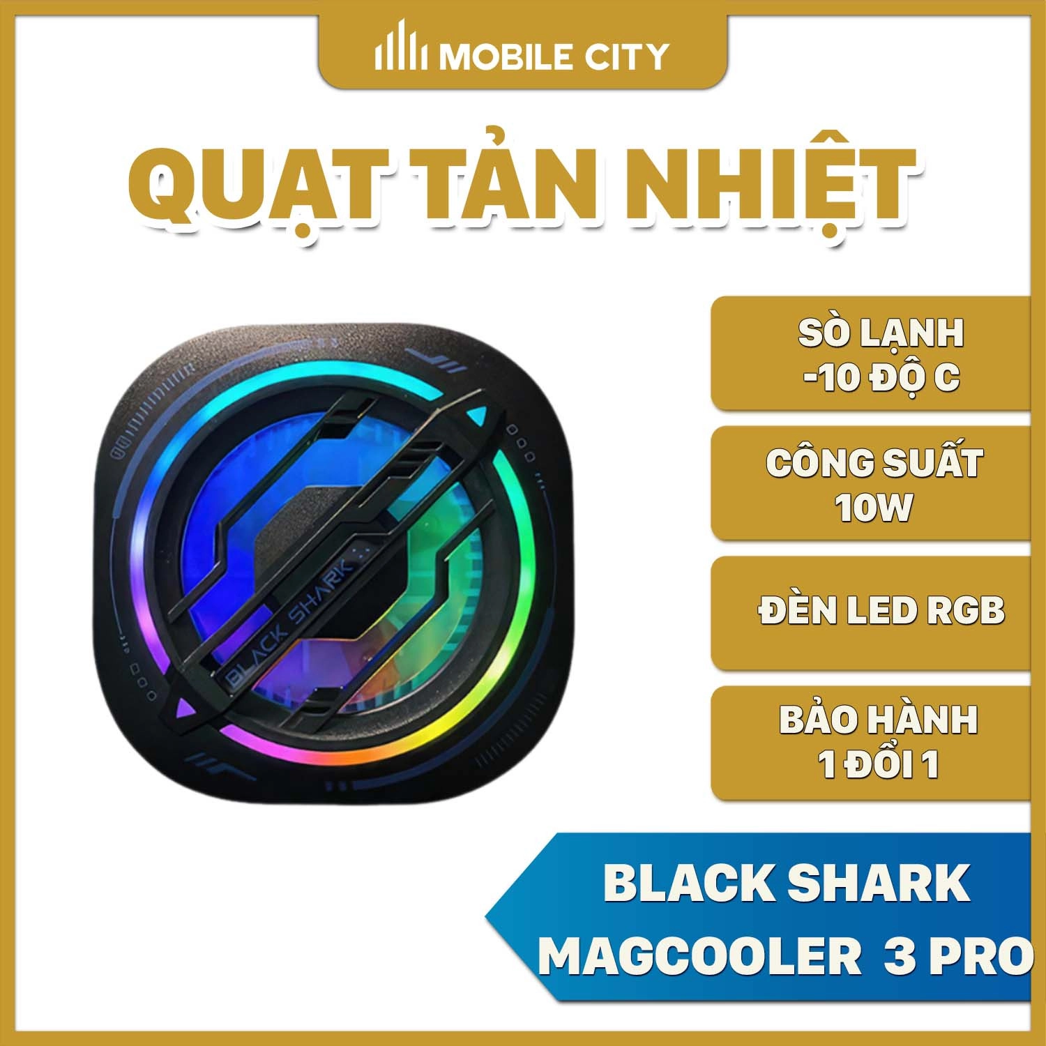 Quạt tản nhiệt điện thoại từ tính Black Shark Magcooler 3 Pro