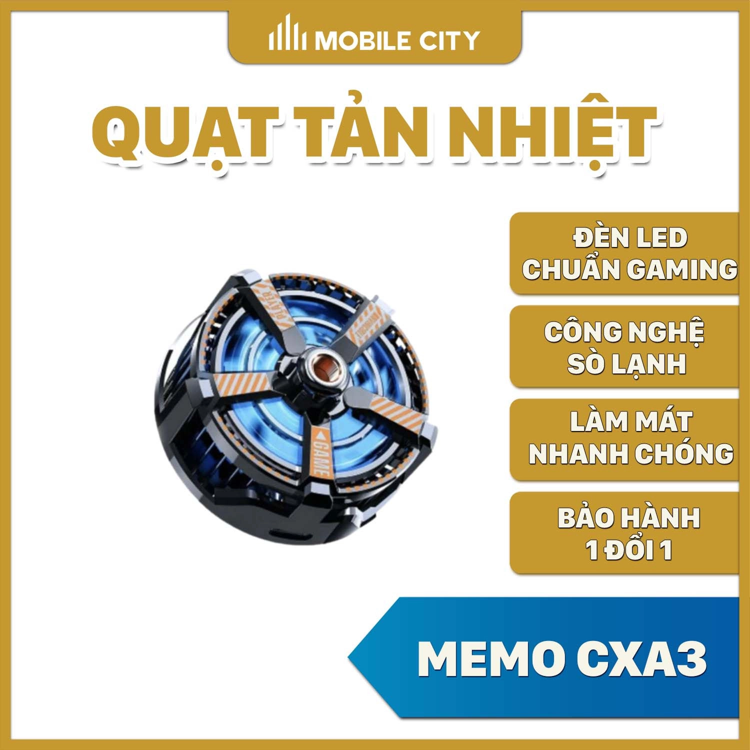 Quạt tản nhiệt điện thoại MEMO CXA3