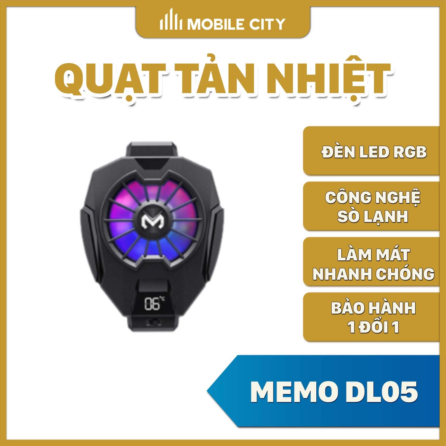 Quạt tản nhiệt điện thoại MEMO DL05 rẻ nhất Hà Nội, Đà Nẵng, Tp Hồ Chí Minh