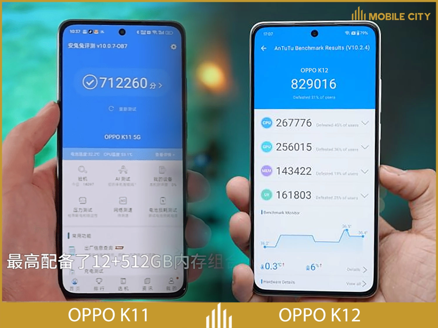 So sánh hiệu năng OPPO K12 và OPPO K11