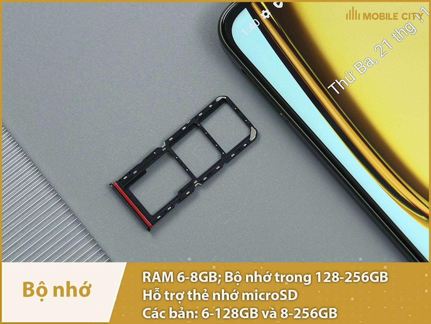 Realme 12 Lite có RAM 6-8GB; bộ nhớ trong 128-256GB