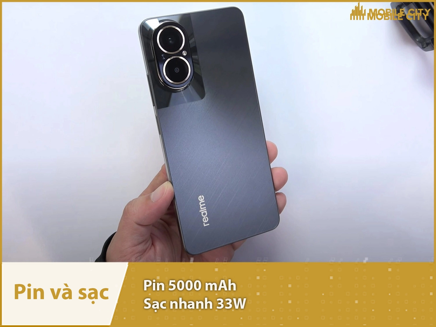 Realme 12 Lite có pin 5000mAh, sạc 33W