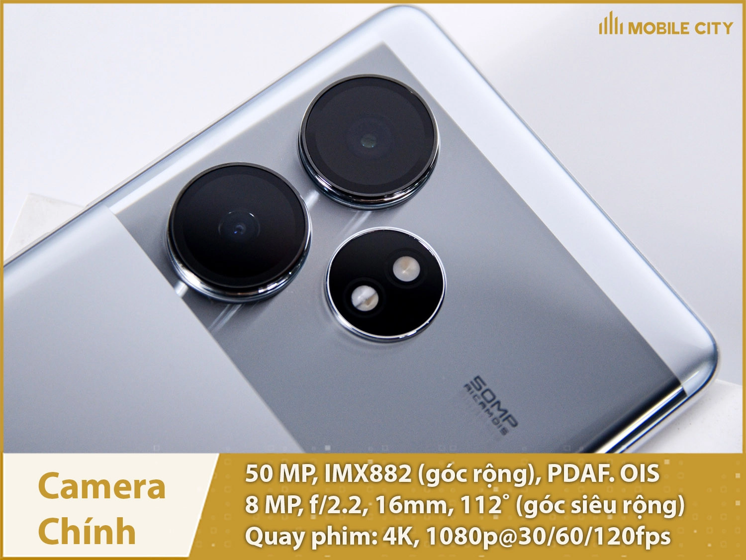 Camera chính của Realme GT Neo 6 SE là 50MP; Quay phim 4K