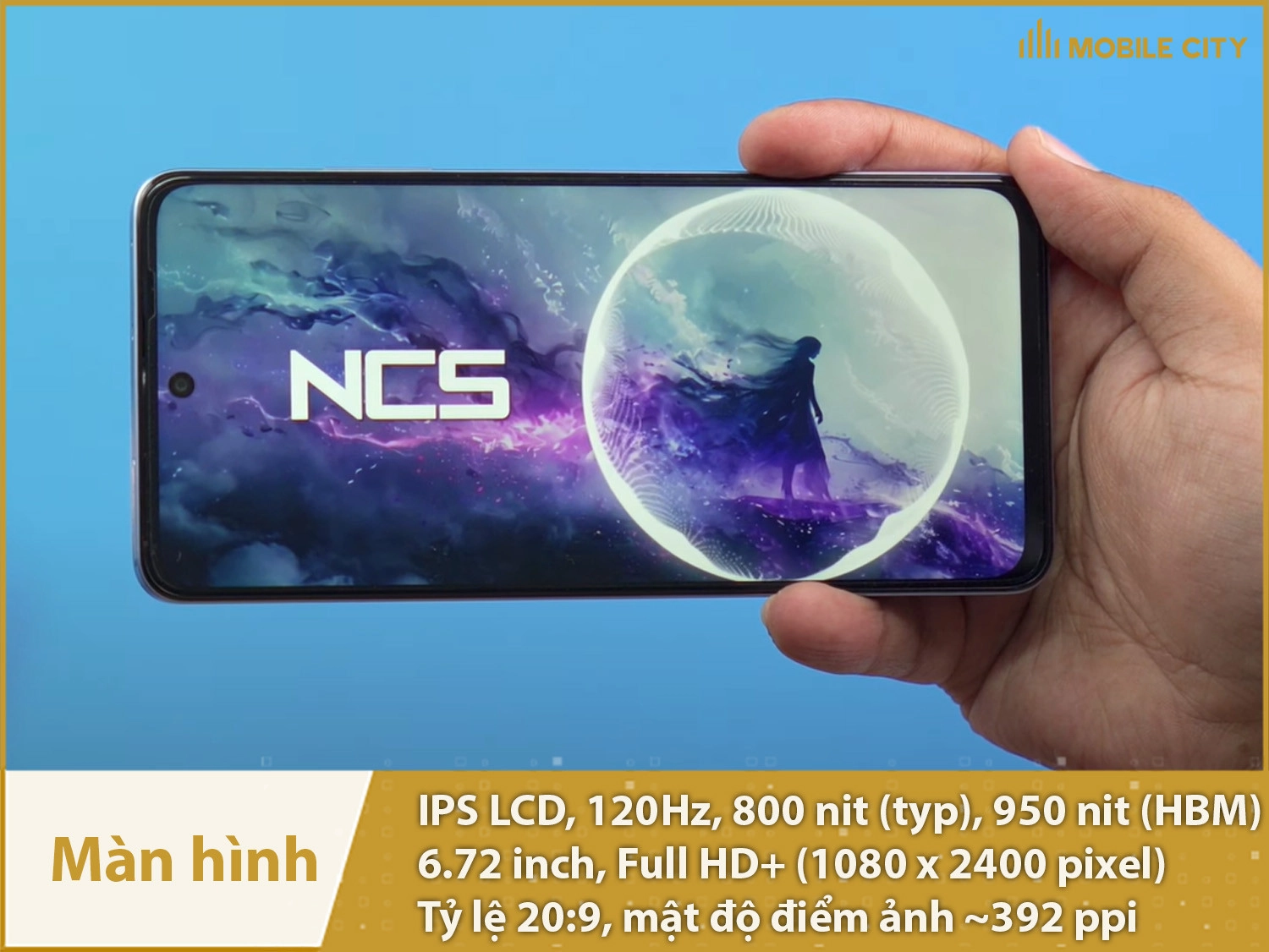 Màn hình Realme Narzo 70x sử dụng công nghệ IPS LCD, 120Hz