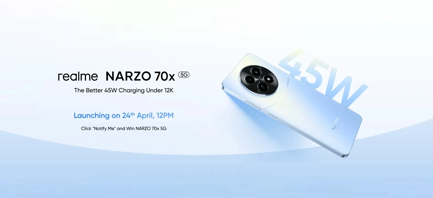 Realme Narzo 70x 5G ra mắt ngày 24 tháng 4
