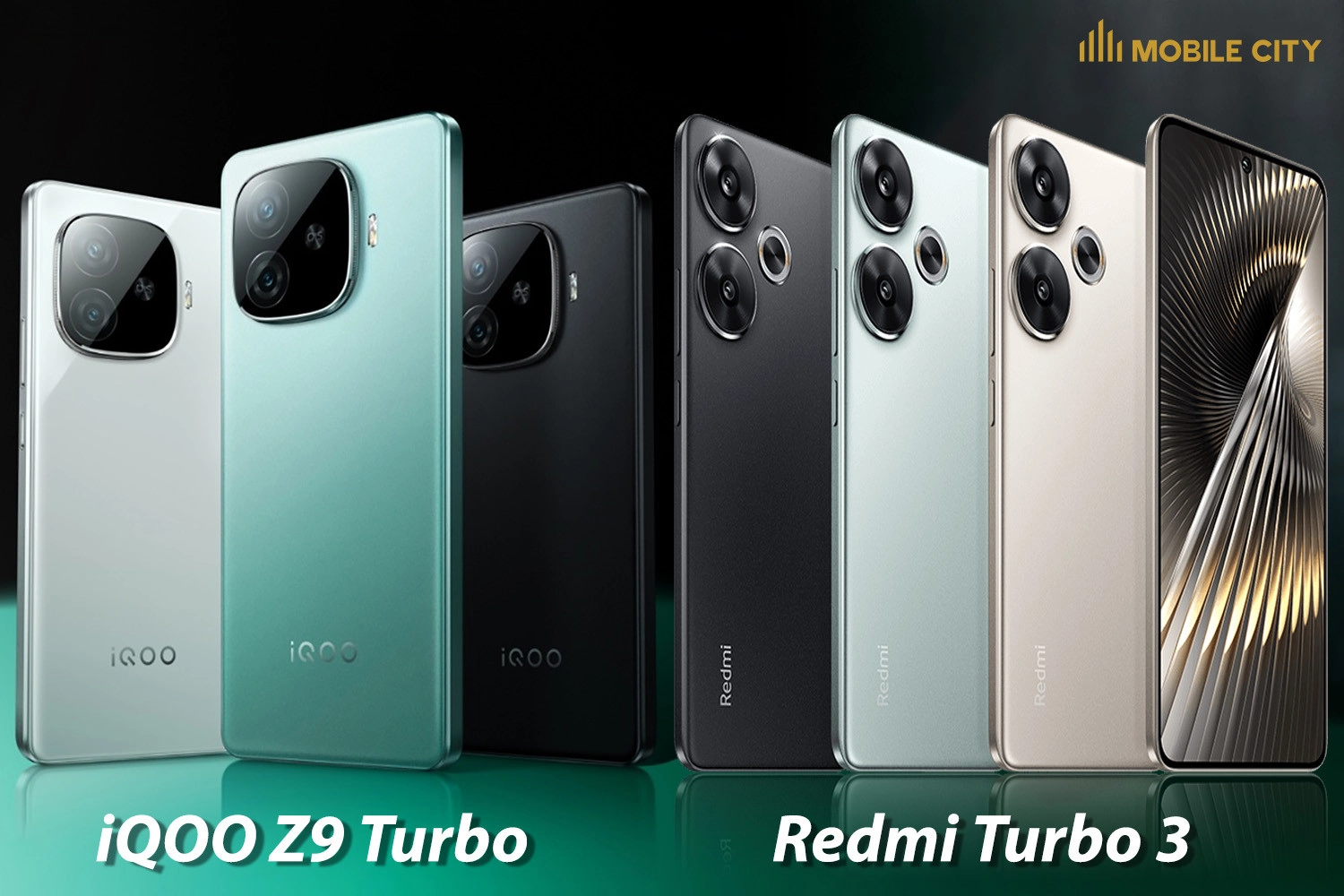 So sánh màu sắc Vivo iQOO Z9 Turbo và Redmi Turbo 3