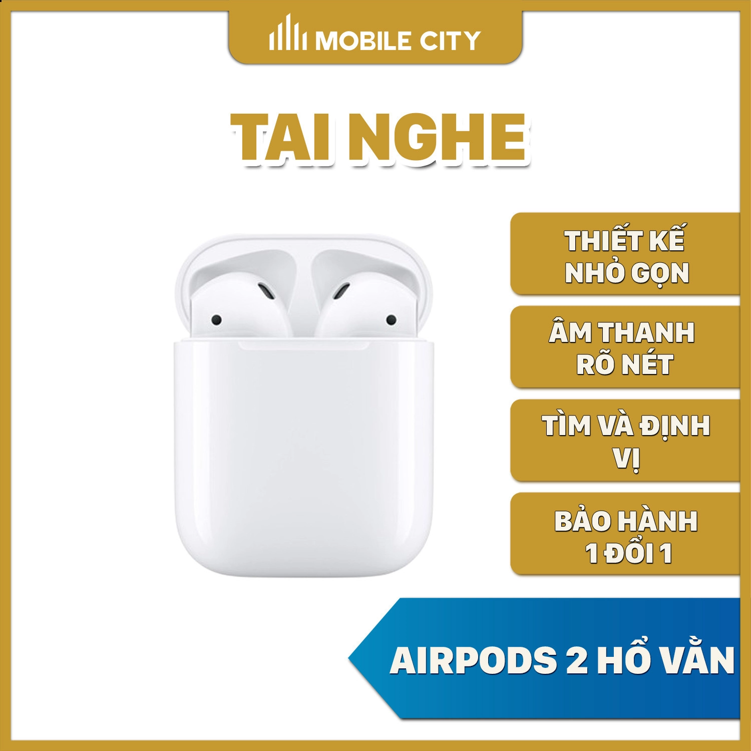 Tai nghe AirPods 2 Hổ Vằn 1562U, 1562M, 1562E (Chip Louda)