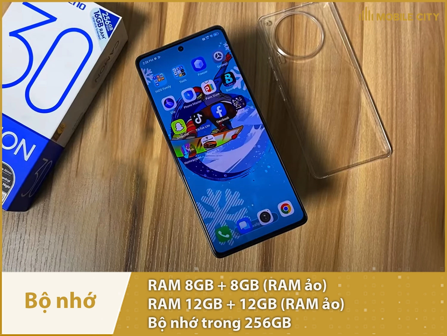 Dung lượng Tecno CAMON 30: 256GB
