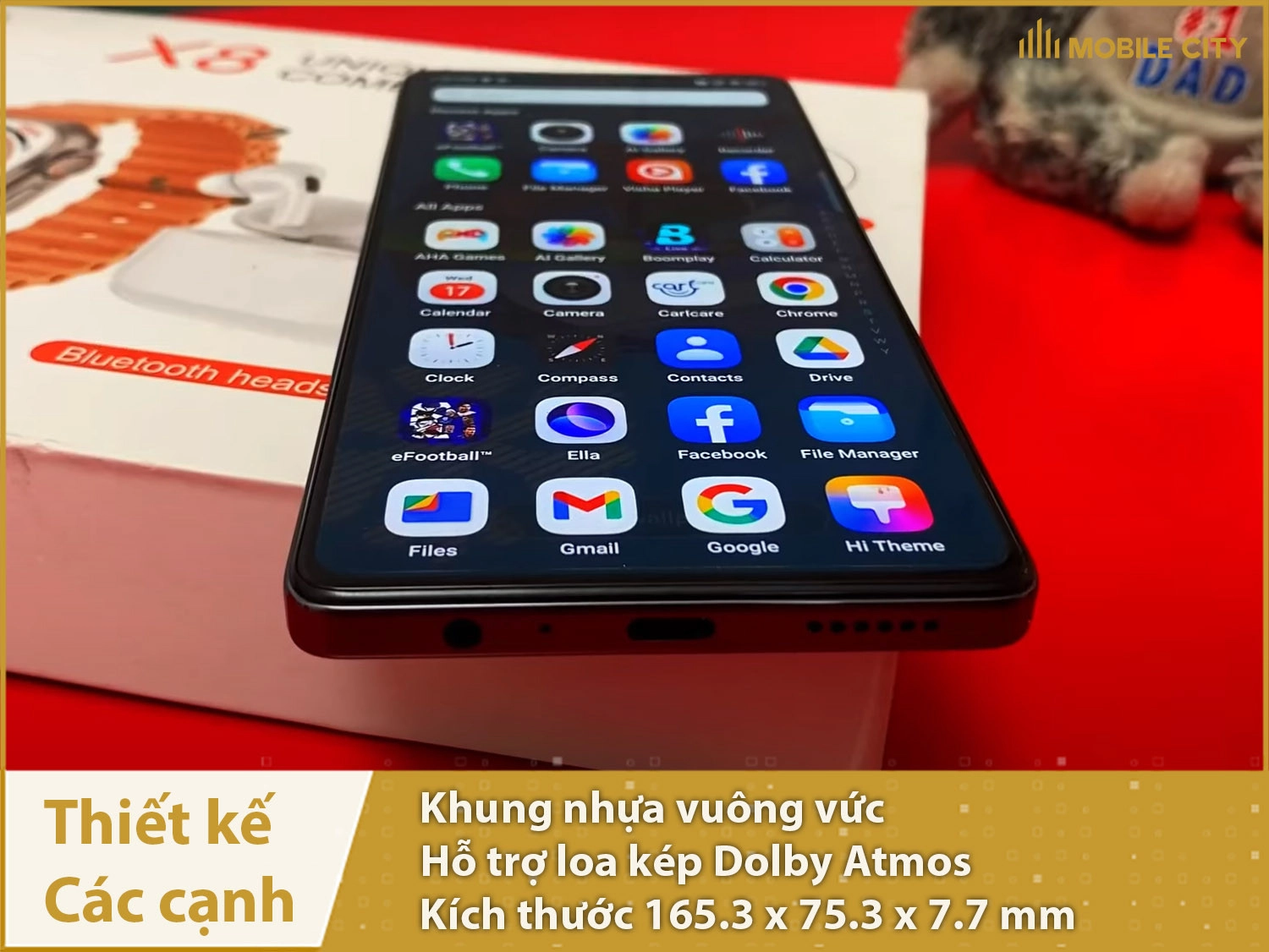 Tecno CAMON 30 có khung nhựa phẳng