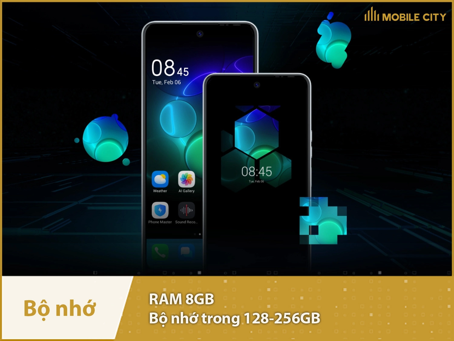 Dung lượng Tecno POVA 6 Neo: 128GB và 256GB