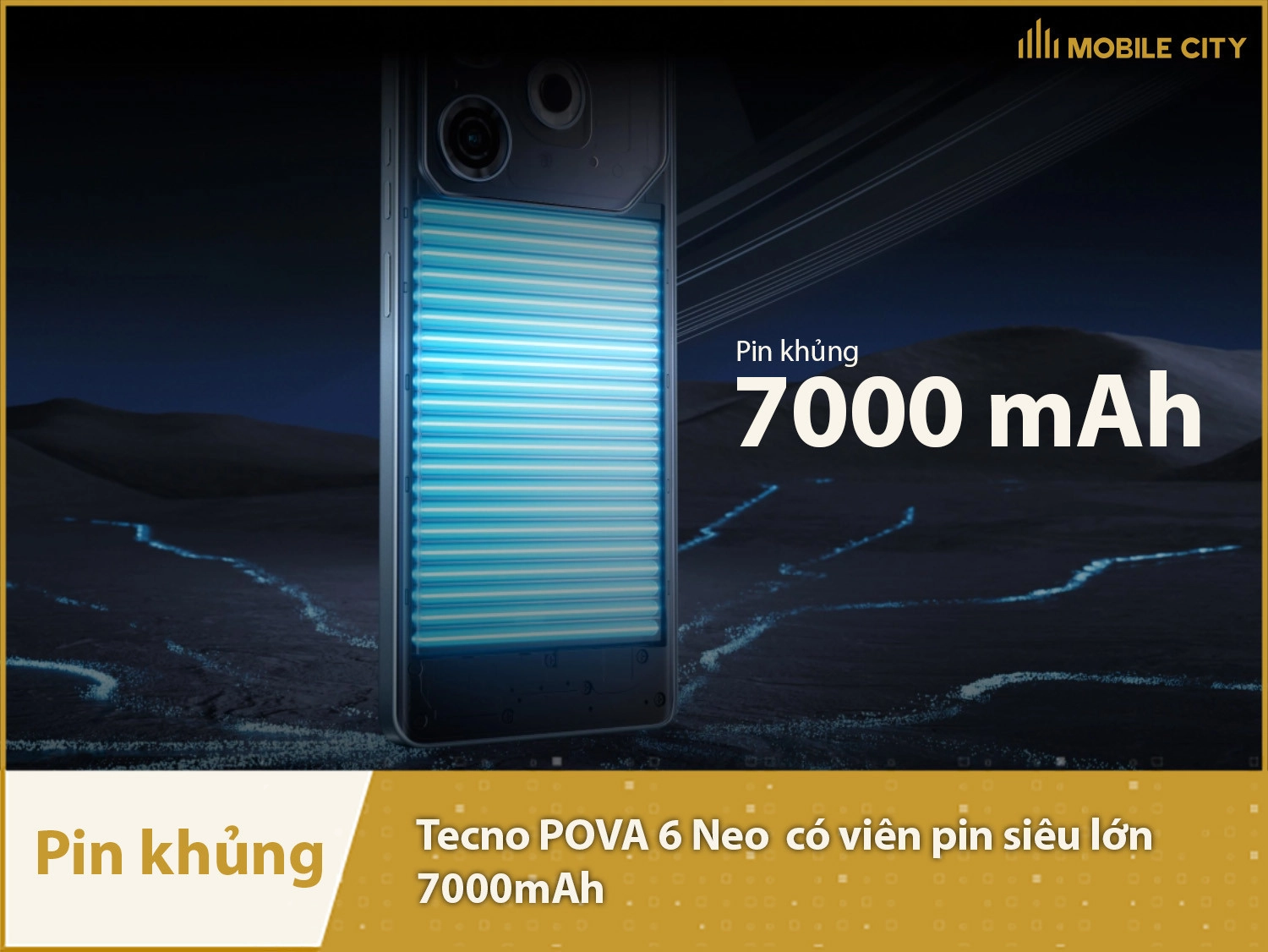 Tecno POVA 6 Neo sở hữu viên pin khủng