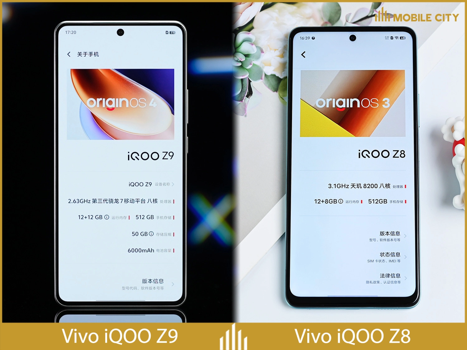So sánh màn hình Vivo iQOO Z9 và Vivo iQOO Z8