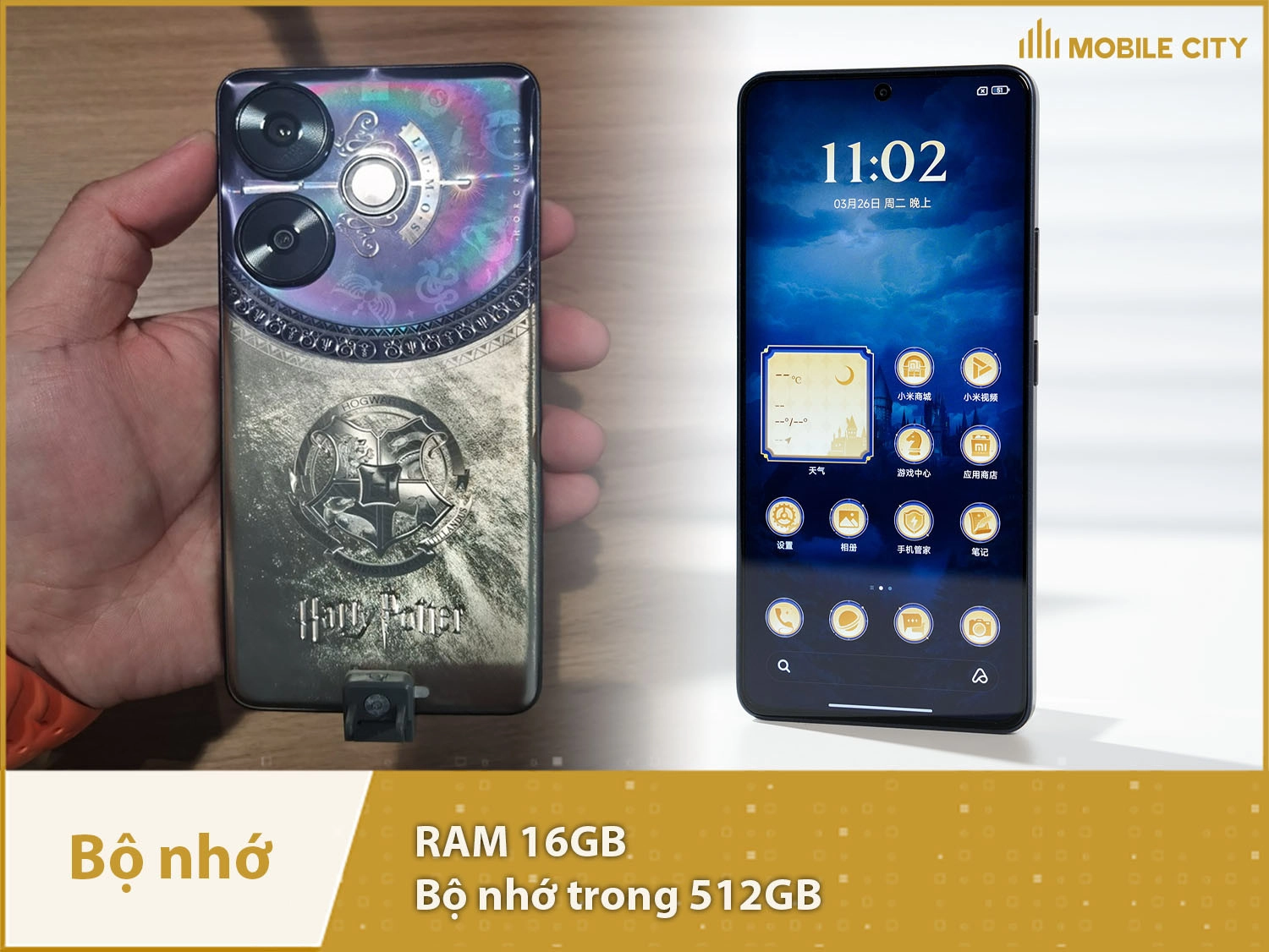 Dung lượng Xiaomi Redmi Turbo 3 Harry Potter Edition: 512GB