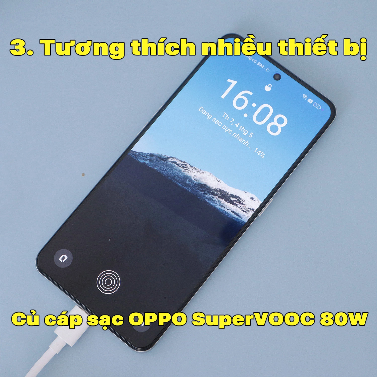 Củ cáp sạc OPPO SuperVOOC 80W Tương thích với nhiều thiết bị