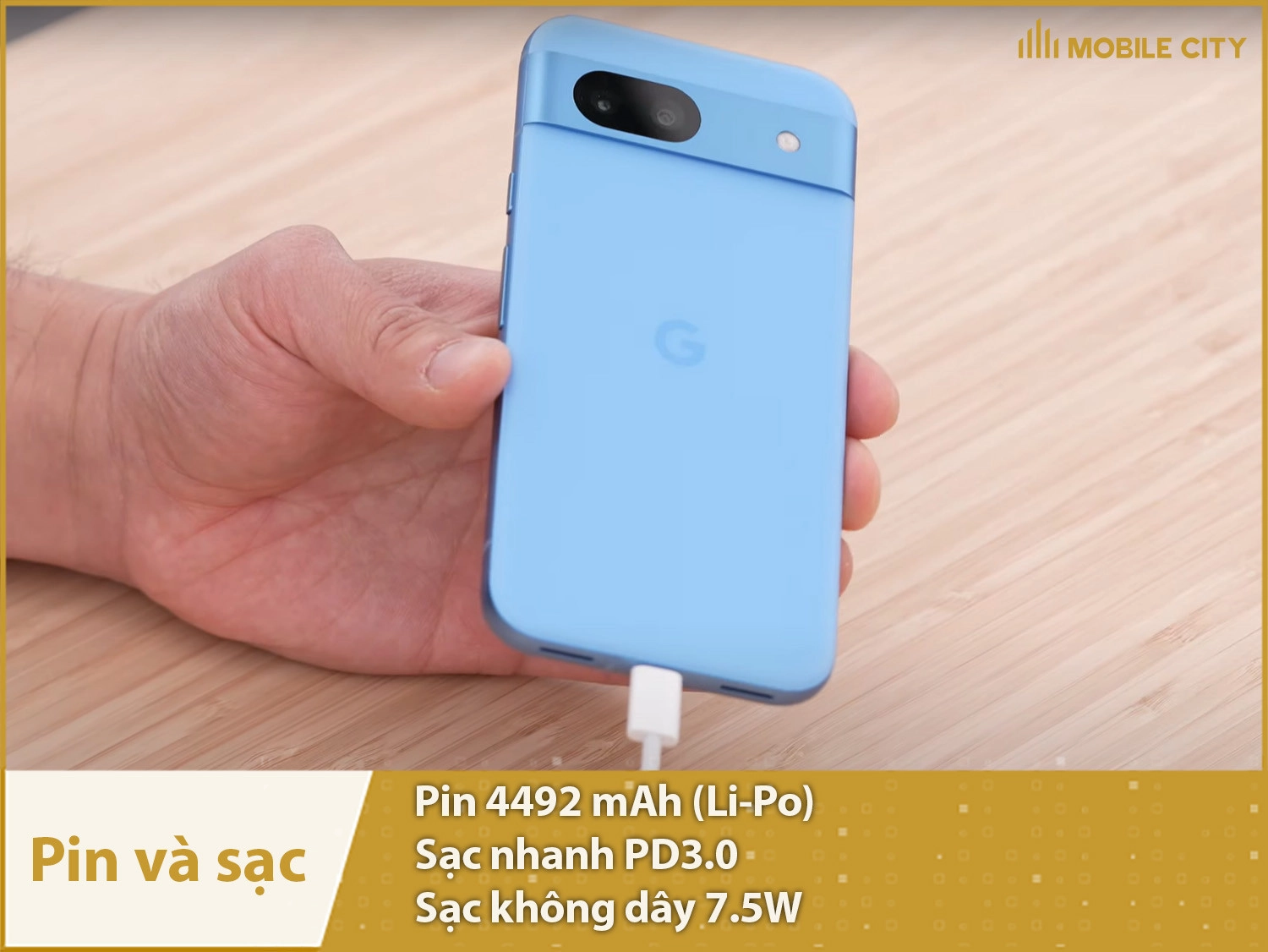 Pin Pixel 8a là 4492mAh