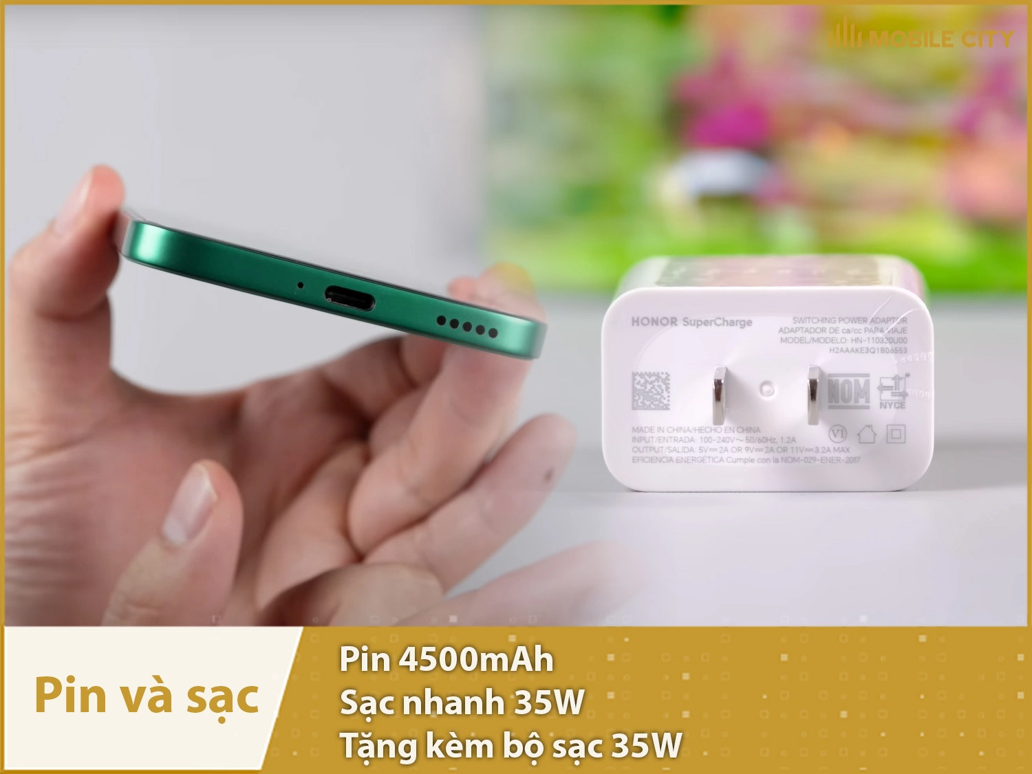 Honor X8b có Pin 4500mAh, sạc 35W