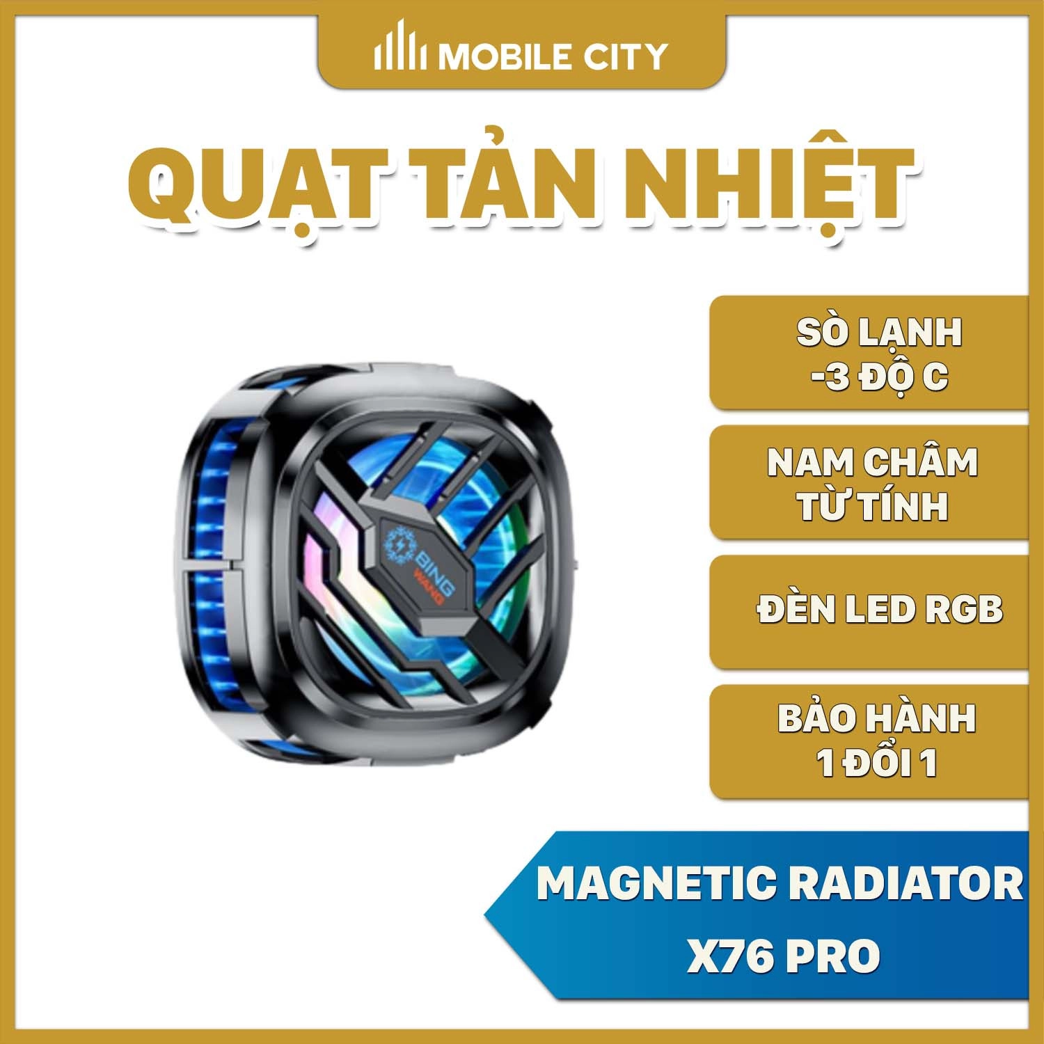 Quạt tản nhiệt điện thoại Magnetic Radiator X76 Pro