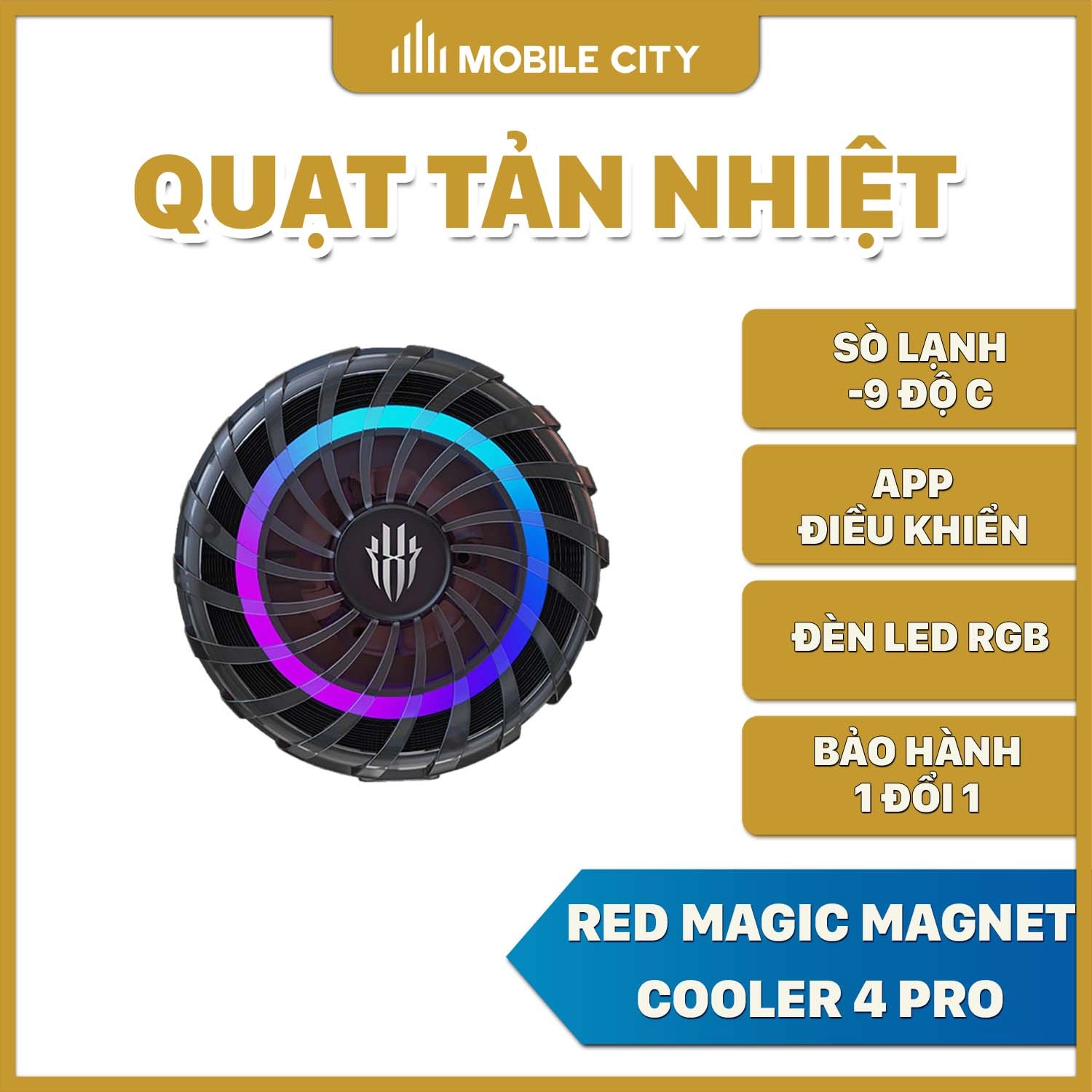 Quạt tản nhiệt Điện thoại Từ Tính Red Magic Magnet Cooler 4 Pro