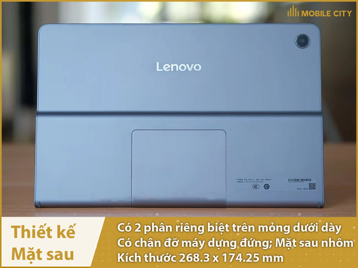 Thiết kế mặt lưng với 2 phần