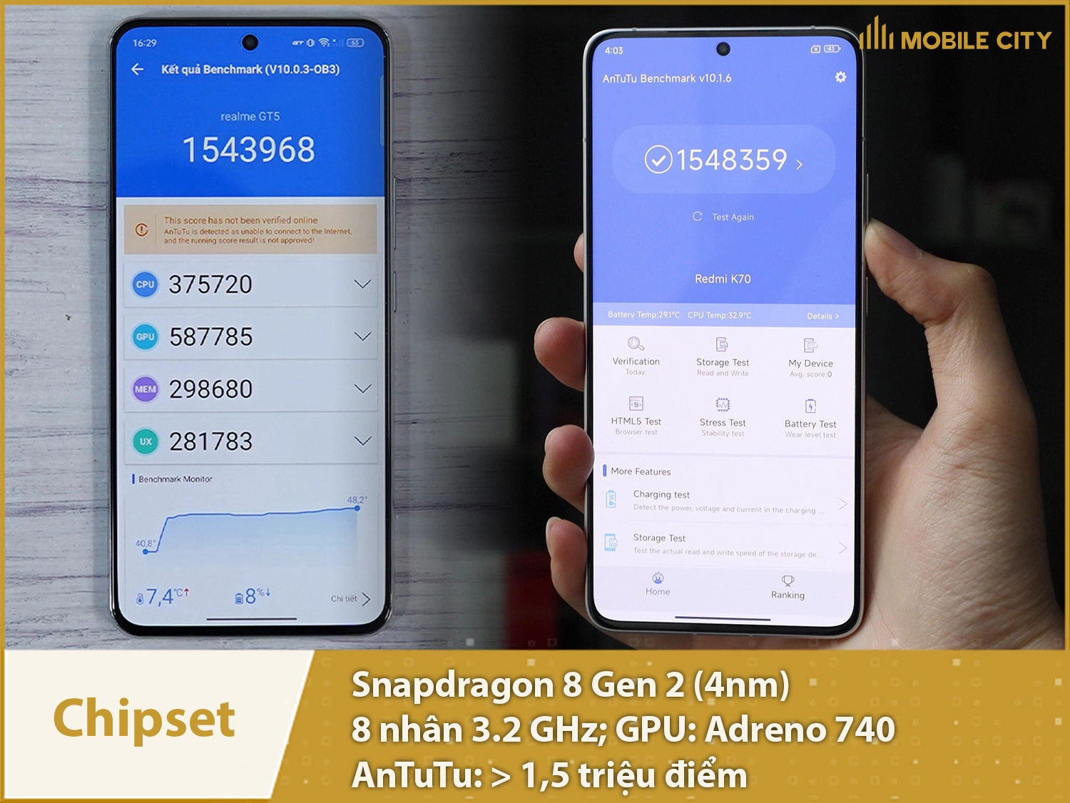 Chip Snapdragon 8 Gen 2 đạt trên 1,5 triệu điểm AnTuTu