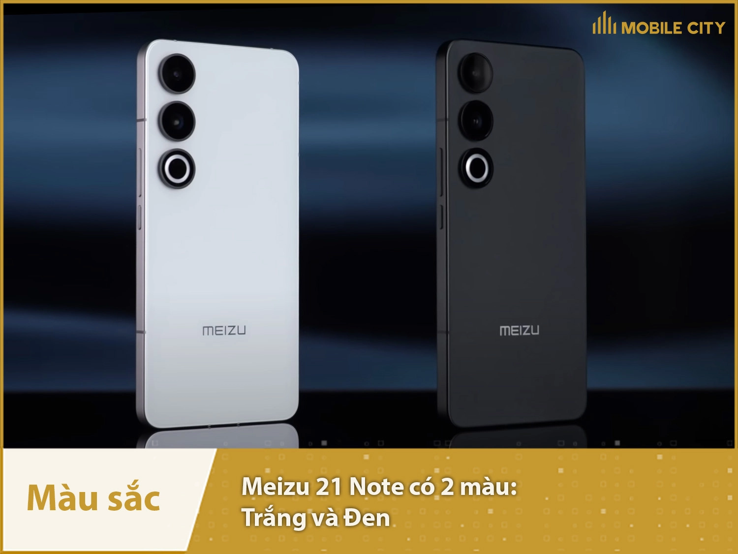 Meizu 21 Note có 2 màu Đen và Trắng