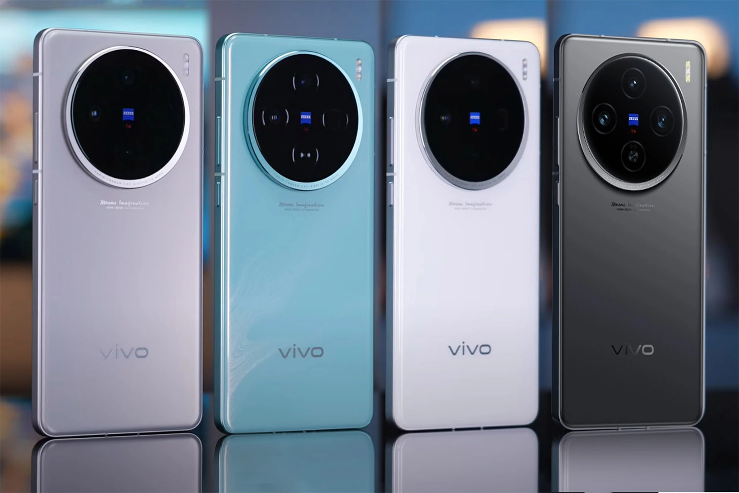Vivo X100s có 4 màu sắc: Titan, Xanh, Trăng và Xám